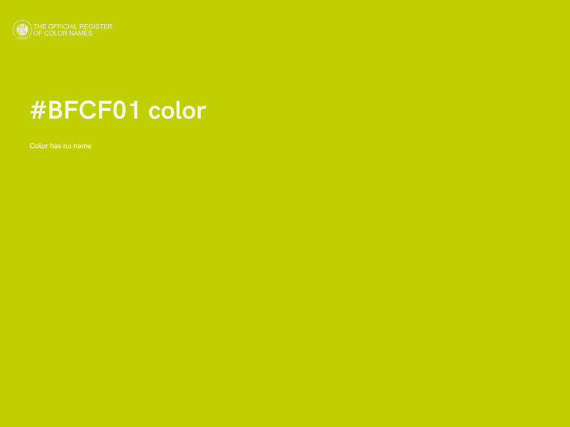#BFCF01 color image