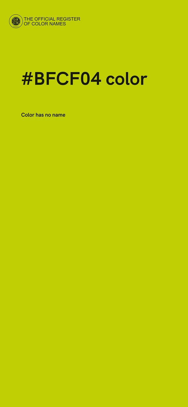#BFCF04 color image