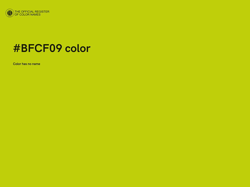 #BFCF09 color image