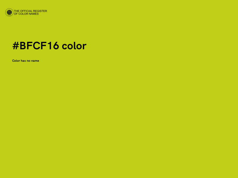 #BFCF16 color image
