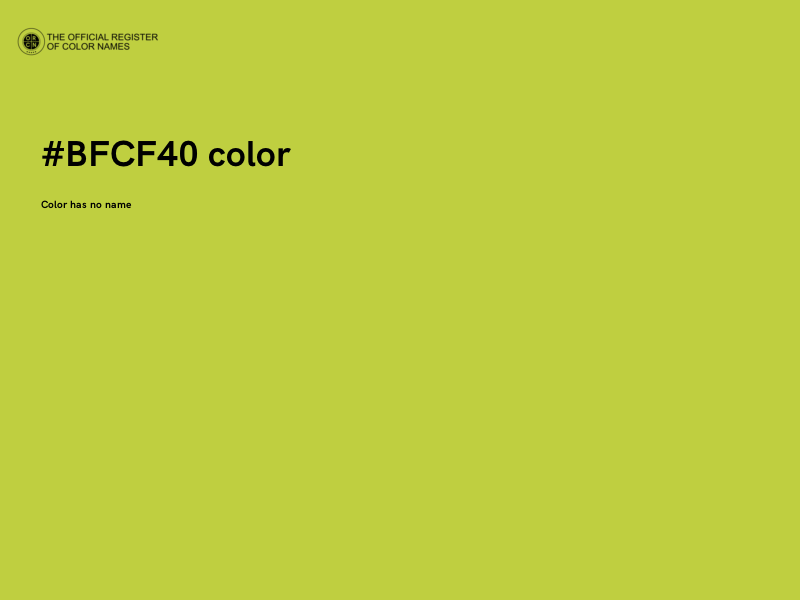 #BFCF40 color image