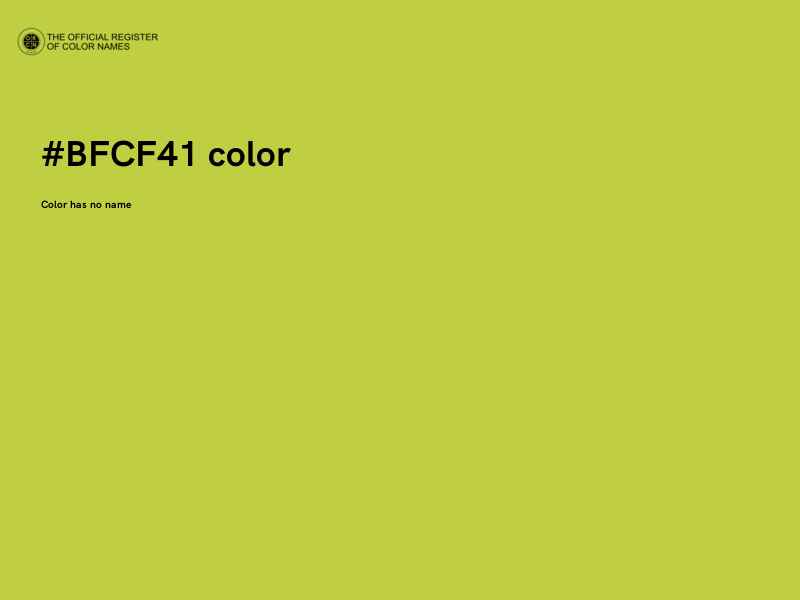 #BFCF41 color image