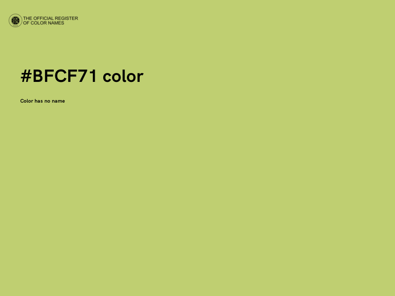 #BFCF71 color image
