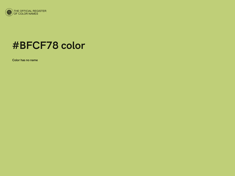 #BFCF78 color image