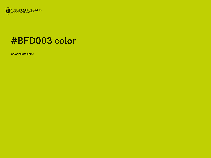 #BFD003 color image