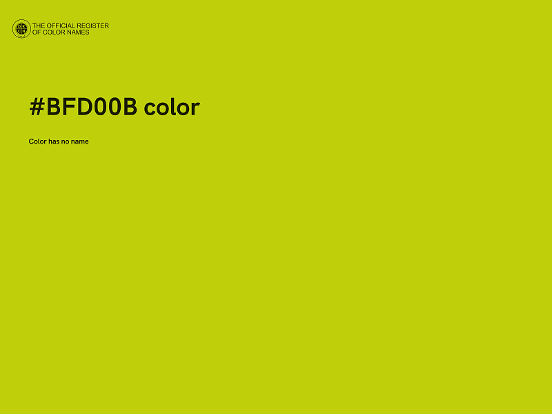 #BFD00B color image