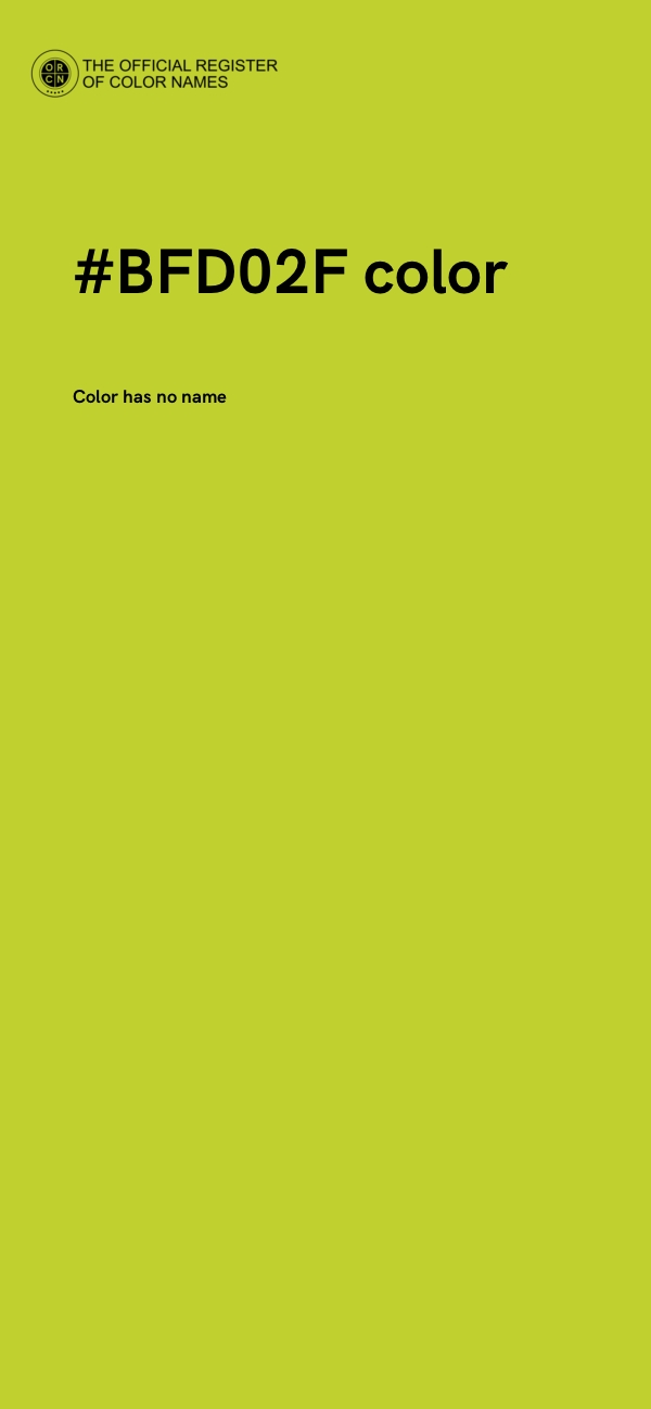 #BFD02F color image