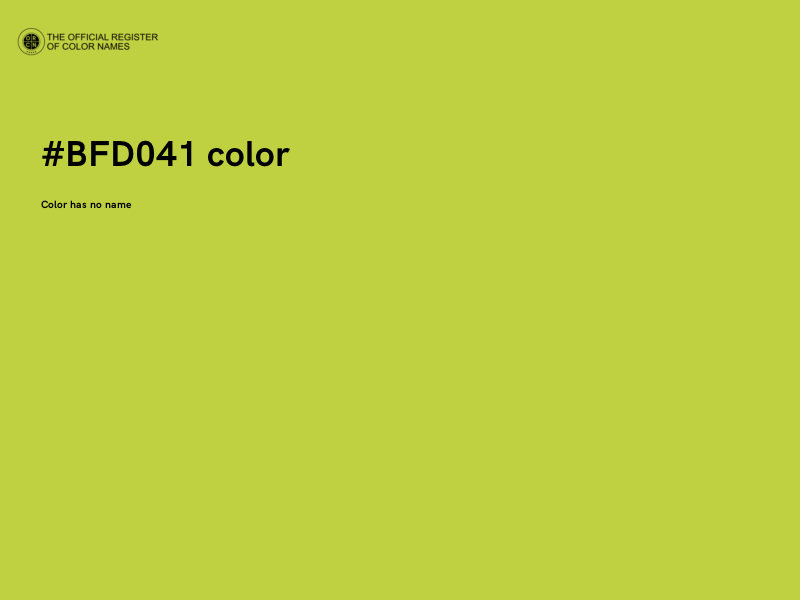 #BFD041 color image