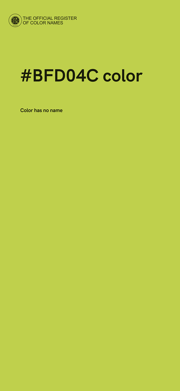#BFD04C color image