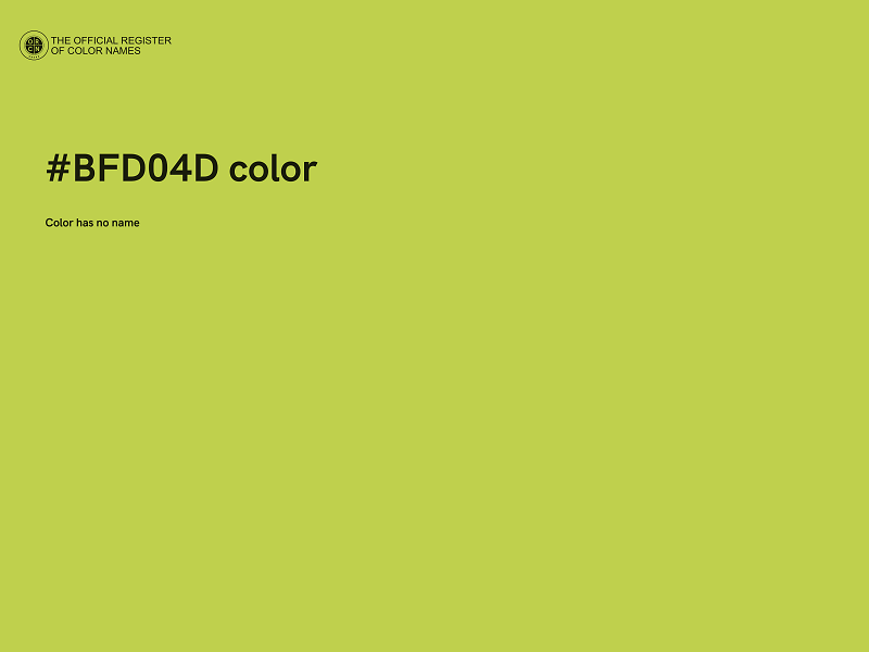 #BFD04D color image