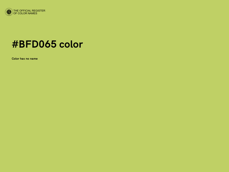 #BFD065 color image
