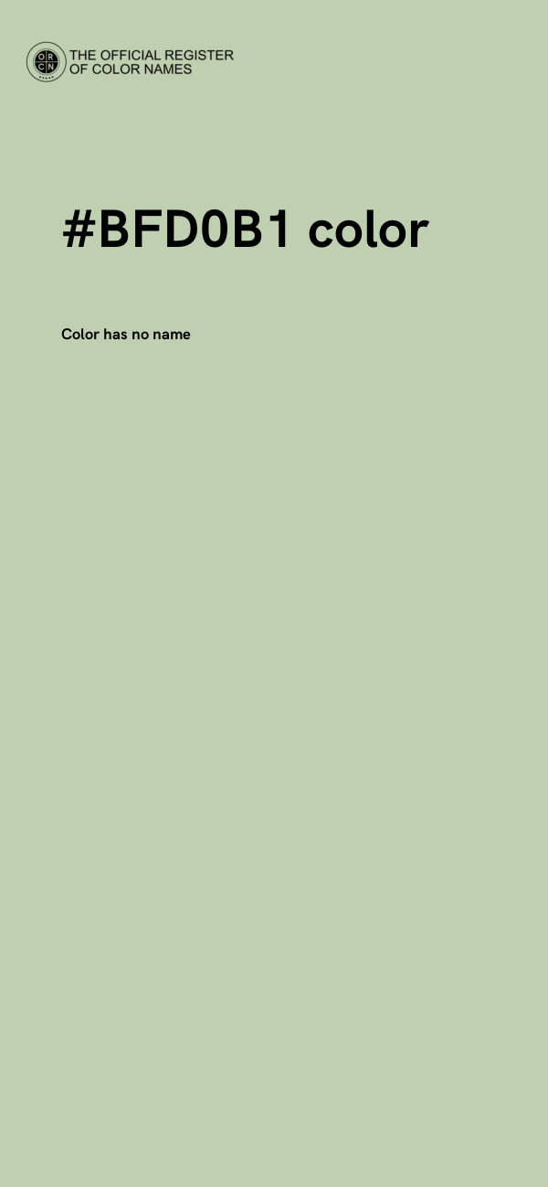 #BFD0B1 color image