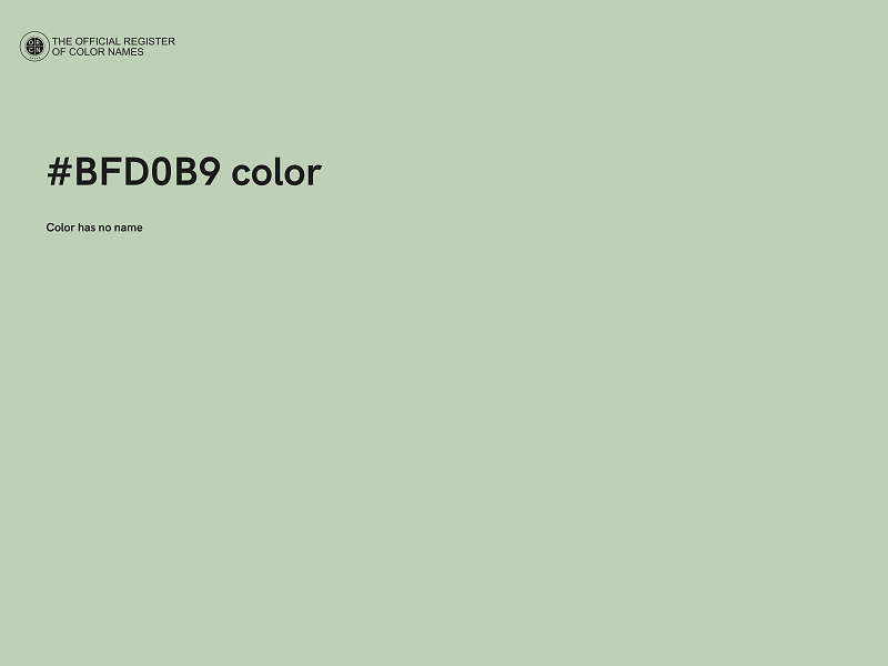 #BFD0B9 color image