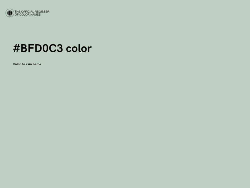 #BFD0C3 color image