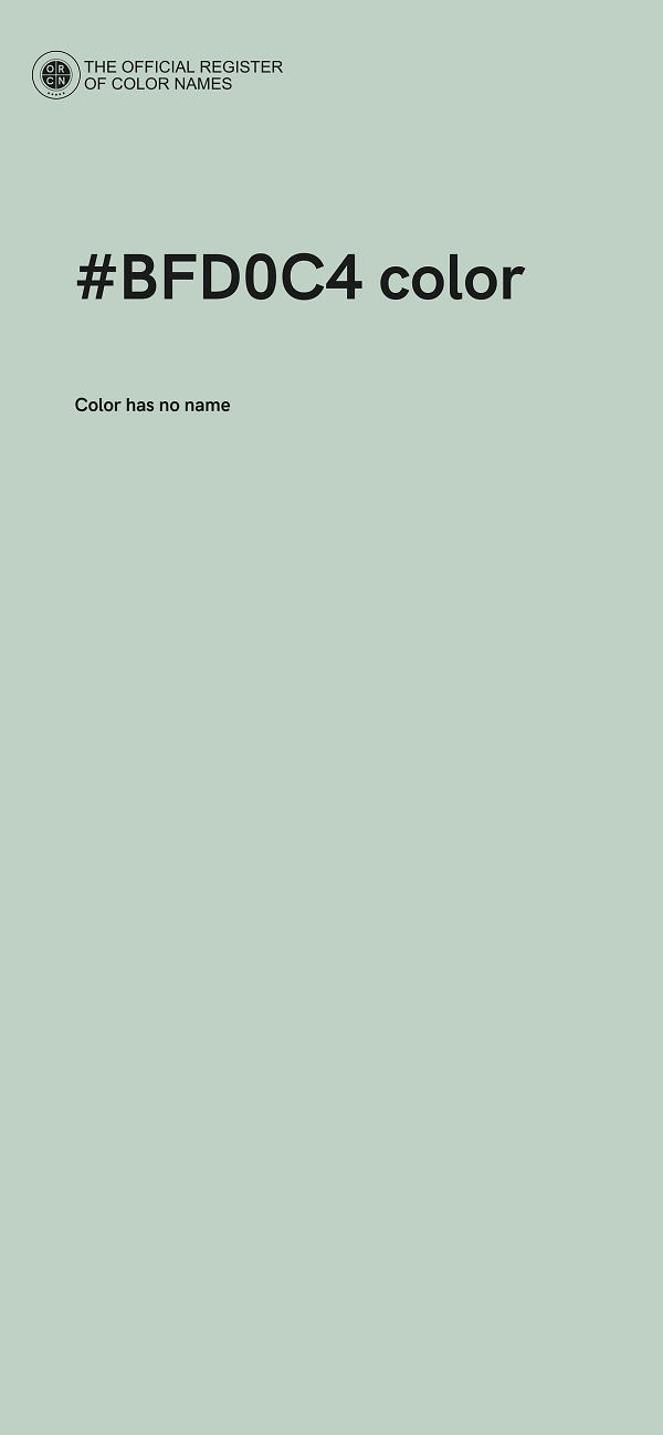 #BFD0C4 color image