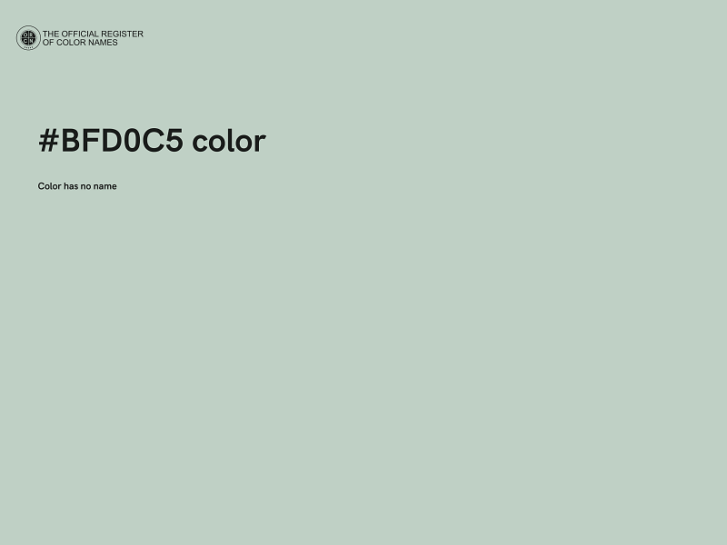 #BFD0C5 color image
