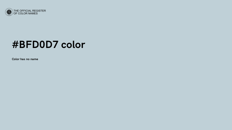 #BFD0D7 color image