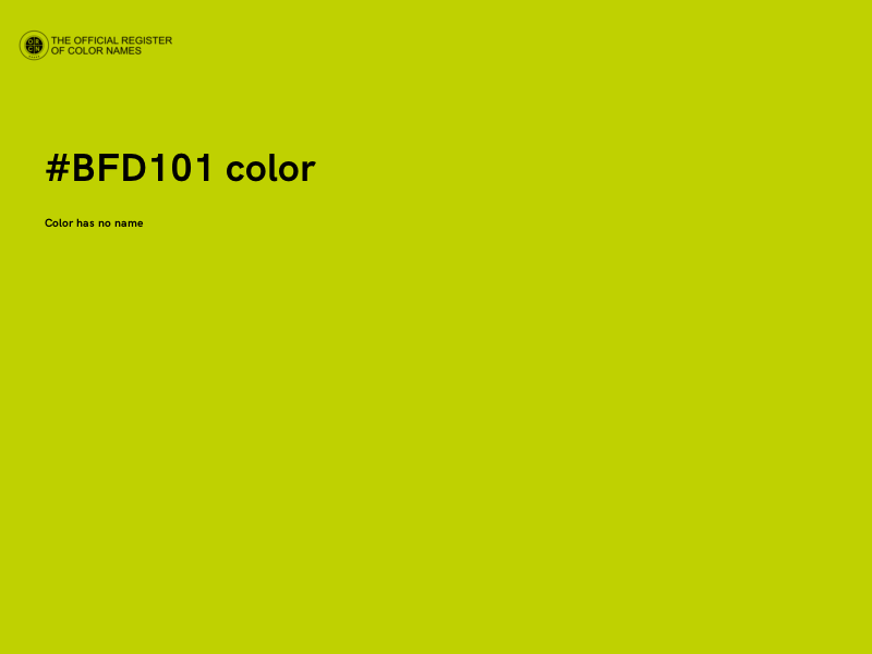 #BFD101 color image