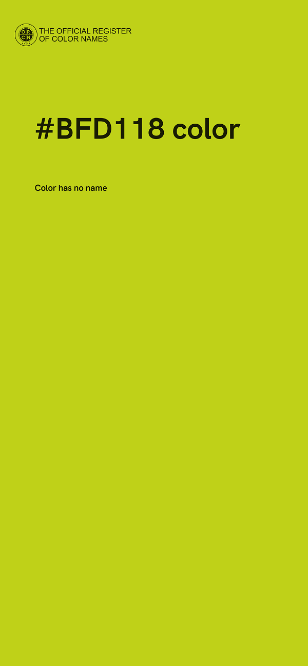 #BFD118 color image