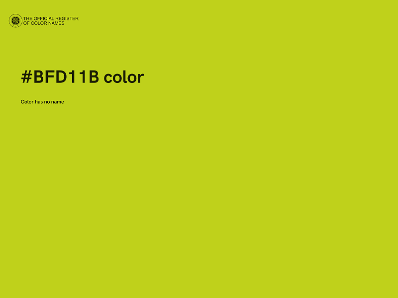 #BFD11B color image