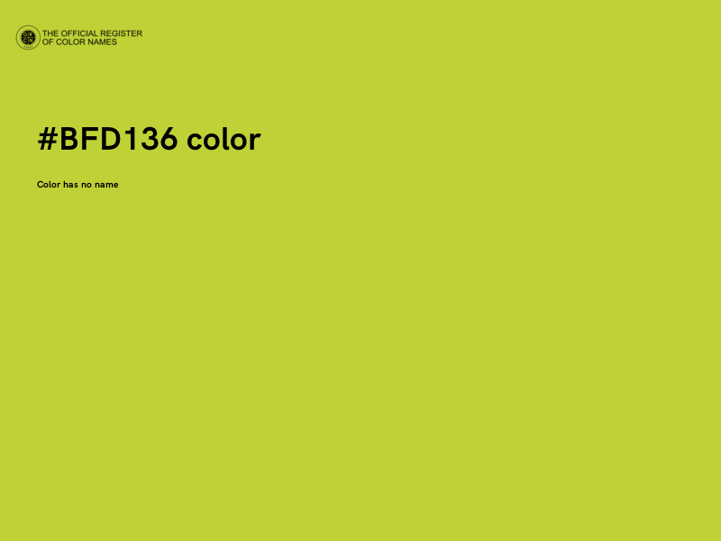 #BFD136 color image