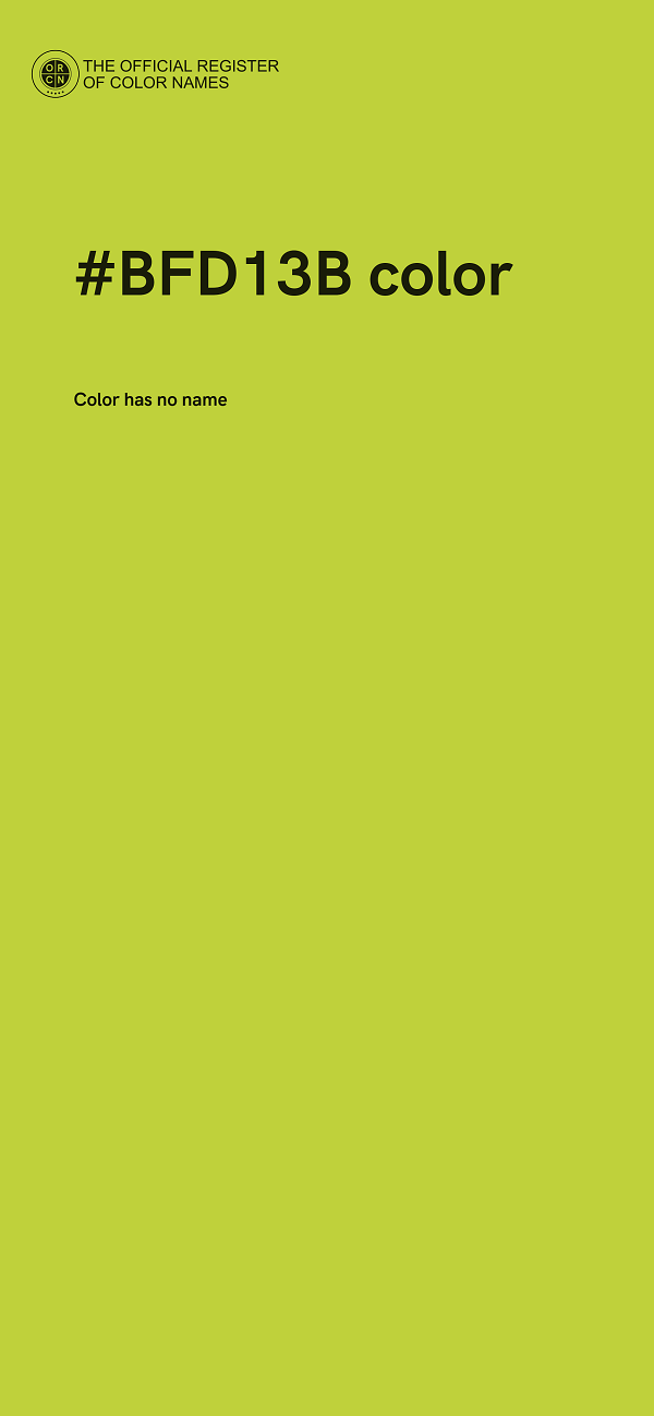 #BFD13B color image