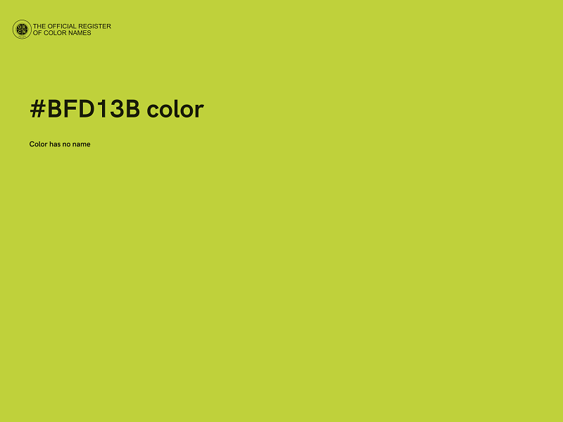 #BFD13B color image