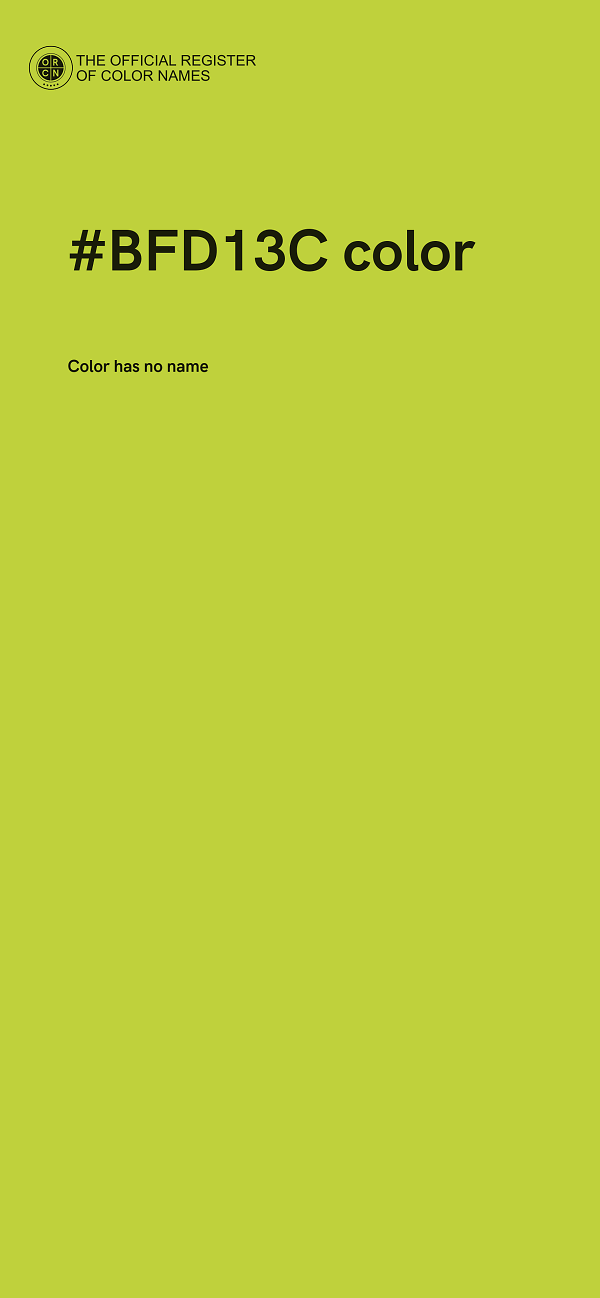 #BFD13C color image