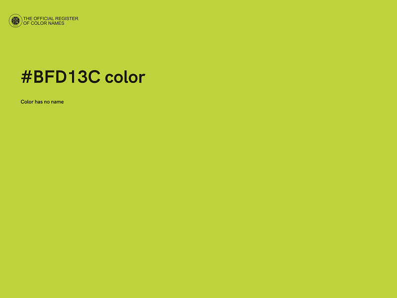 #BFD13C color image