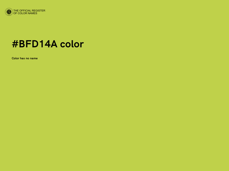 #BFD14A color image