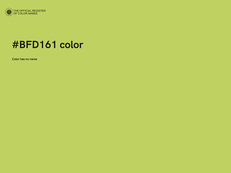 #BFD161 color image