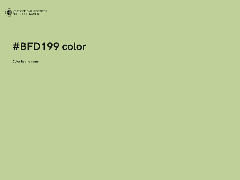 #BFD199 color image