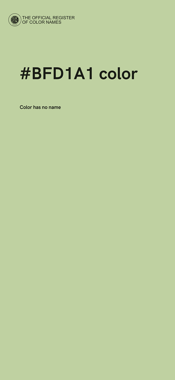 #BFD1A1 color image