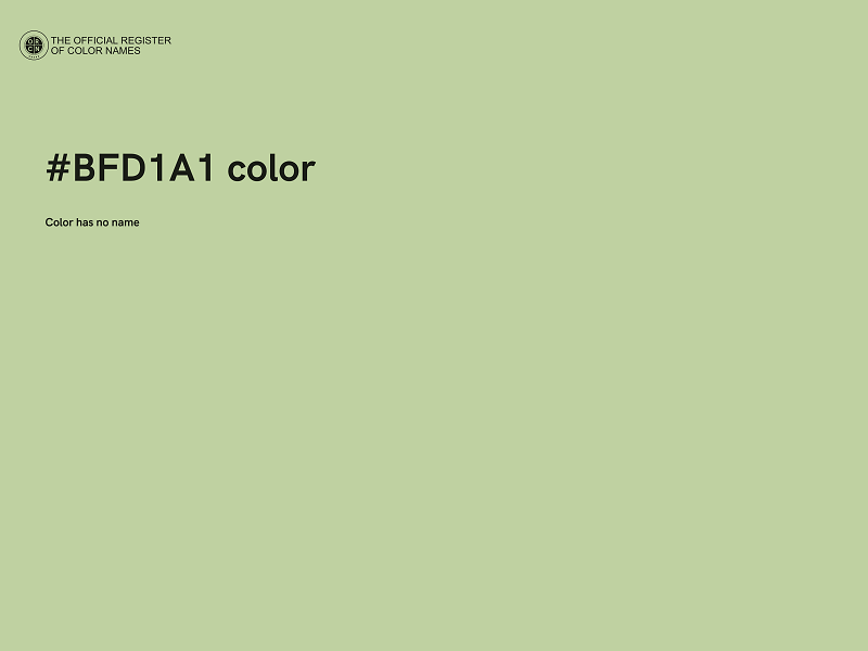 #BFD1A1 color image