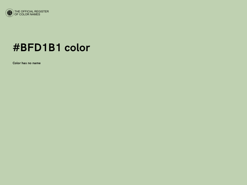 #BFD1B1 color image