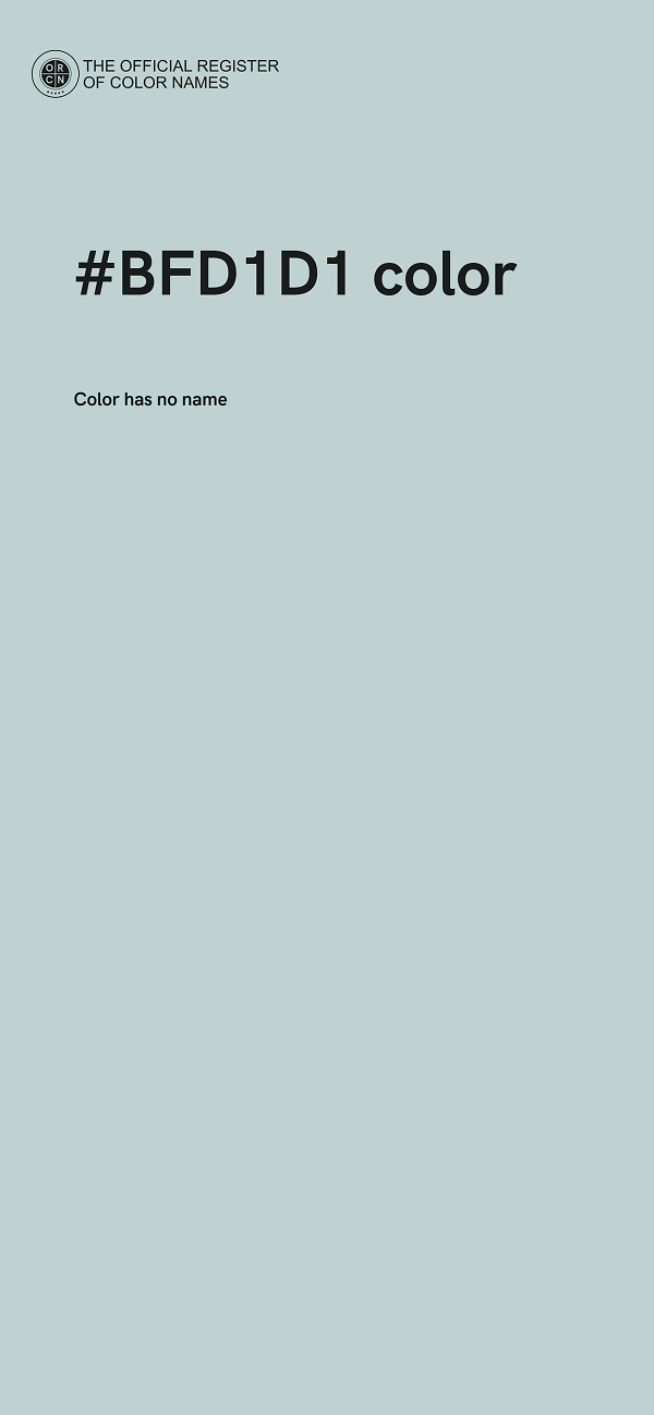 #BFD1D1 color image