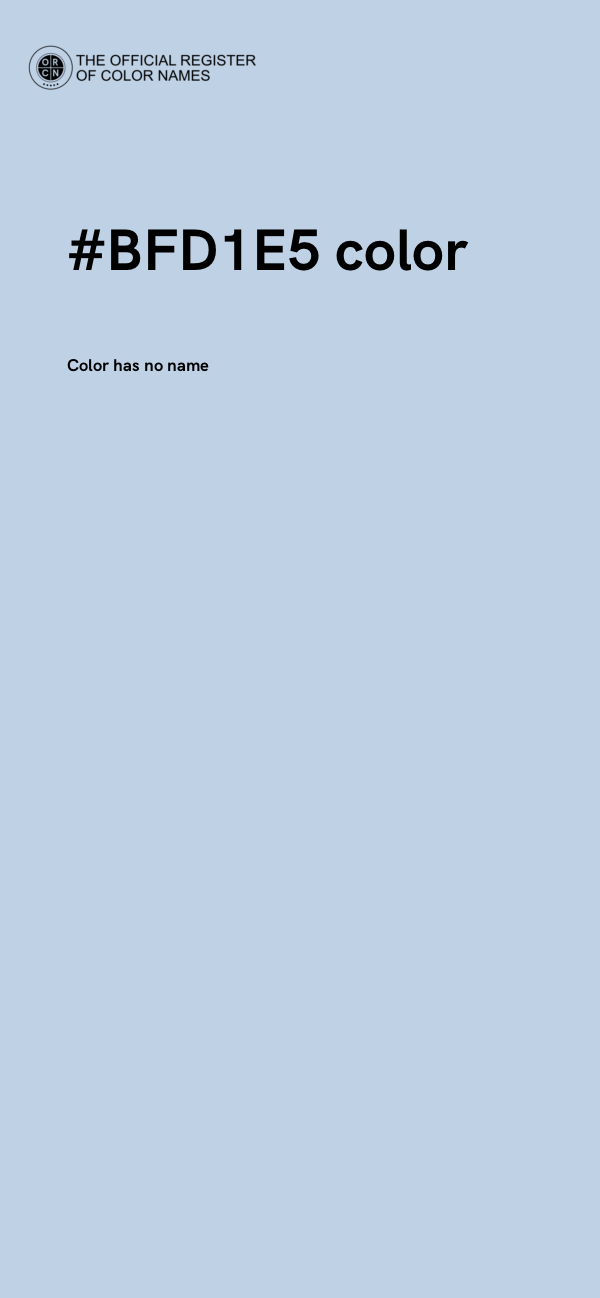 #BFD1E5 color image