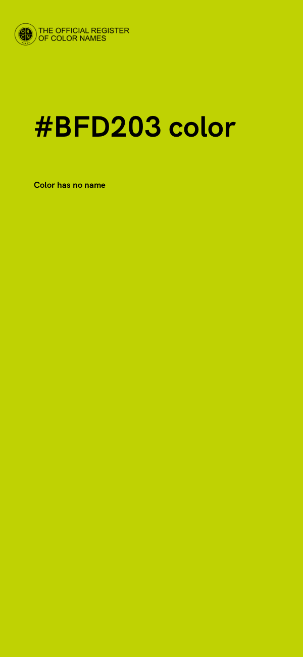 #BFD203 color image
