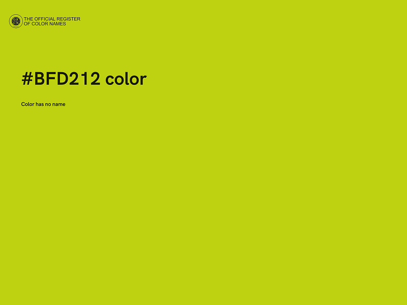 #BFD212 color image