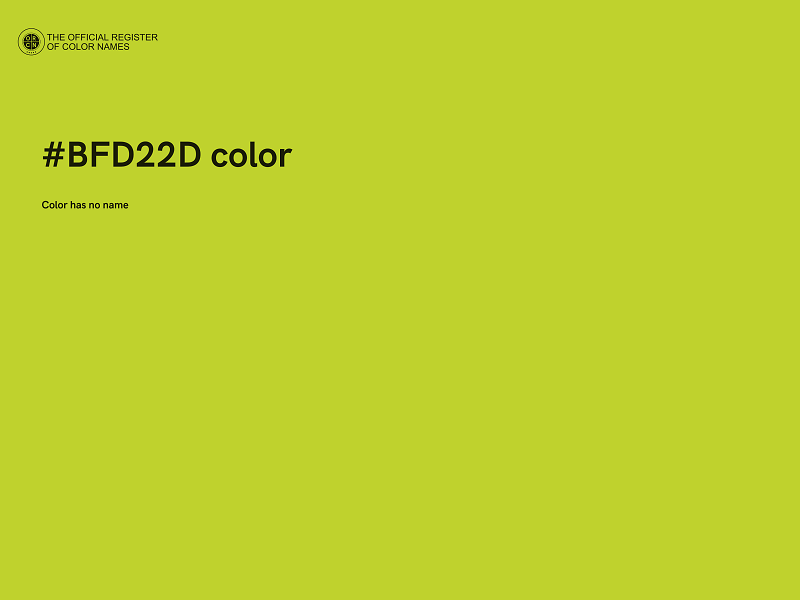 #BFD22D color image