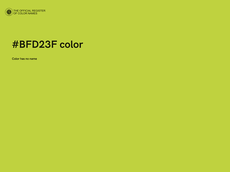 #BFD23F color image