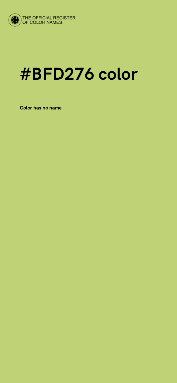 #BFD276 color image