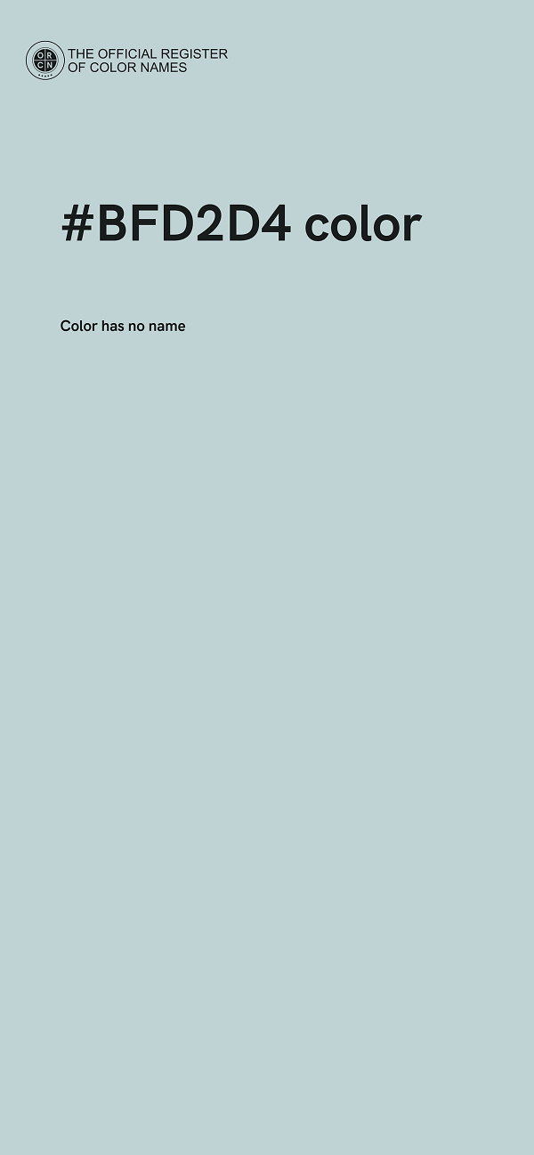 #BFD2D4 color image