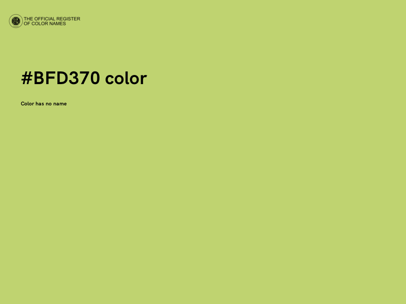 #BFD370 color image