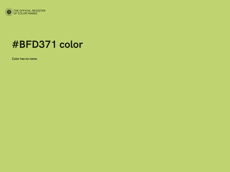 #BFD371 color image