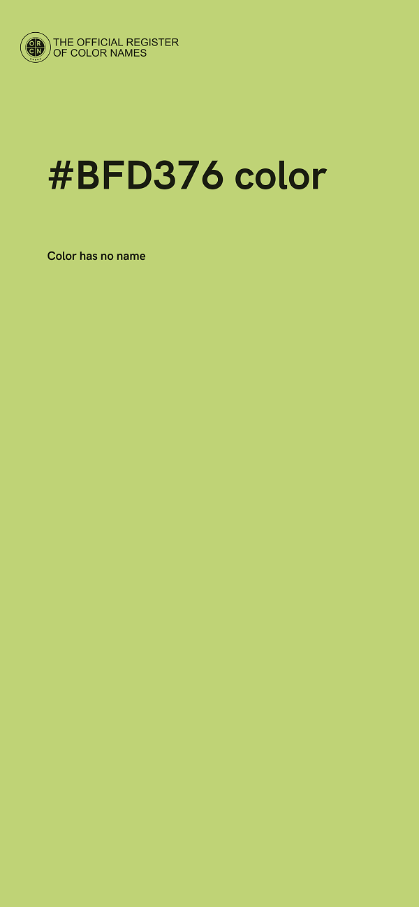 #BFD376 color image