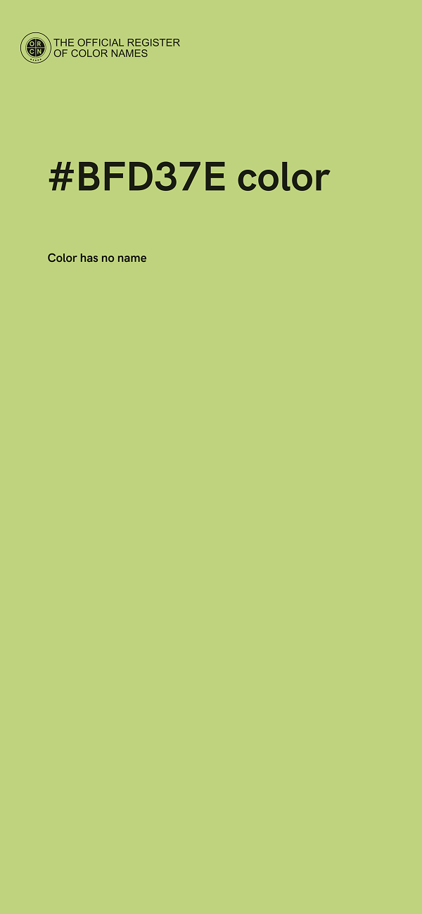 #BFD37E color image