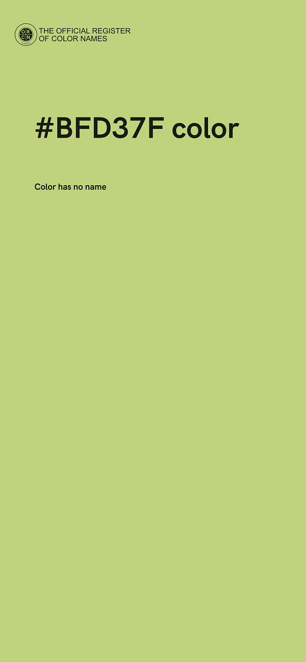 #BFD37F color image