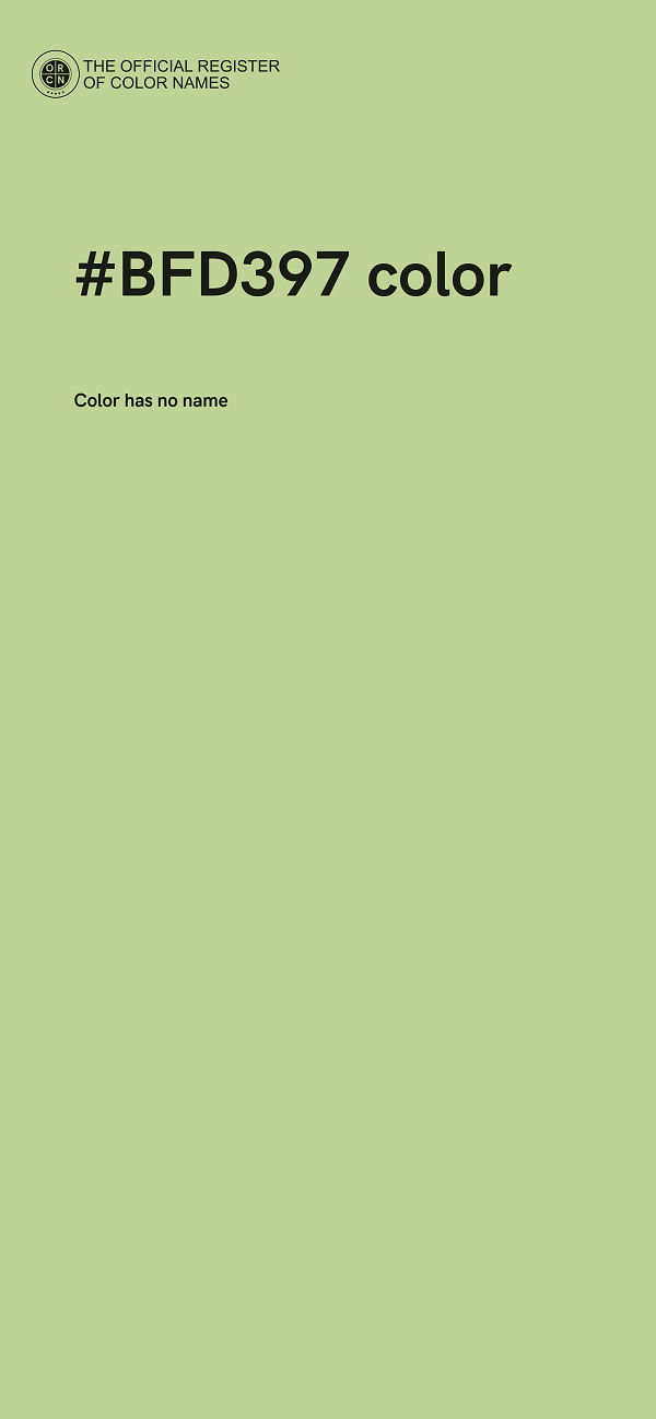 #BFD397 color image