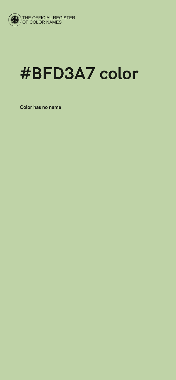 #BFD3A7 color image
